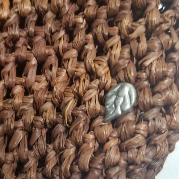 Helen Kaminski Australia 100% Raffia Handcrafted Brown Woven Shoulder Bag - Picture 5 of 8